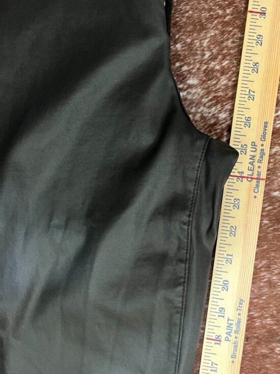 Social Standard Coated Faux Leather Ankle Skinny Pants Black 14 - Picture 10 of 10
